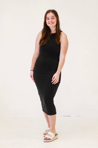 Sophia Sleeveless Bodycon Dress in Black