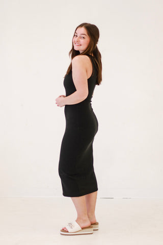 Sophia Sleeveless Bodycon Dress in Black