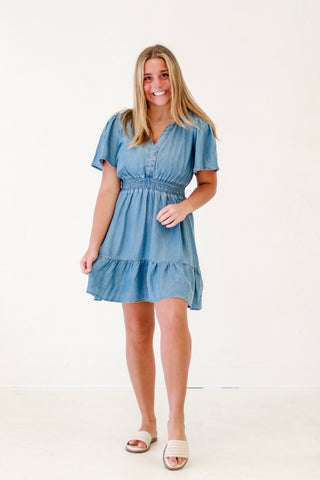 Those Country Nights Denim Dress