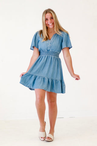 Those Country Nights Denim Dress