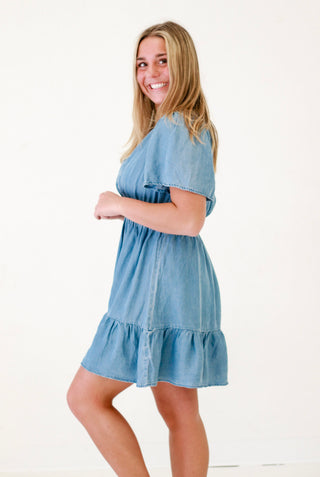 Those Country Nights Denim Dress