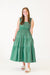 Alice Cotton Poplin Tiered Maxi Dress - Pacific Green