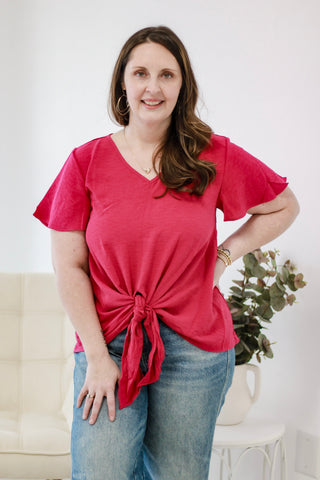 A Lasting Love Tie Front Top