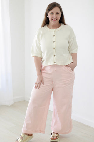 Doting on Forever Button Up Sweater in Cream