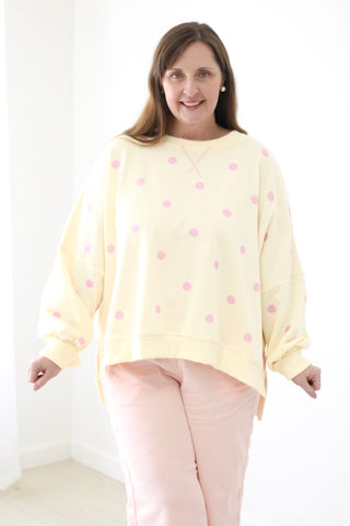 Love That for You Pink Polka Dot Pullover