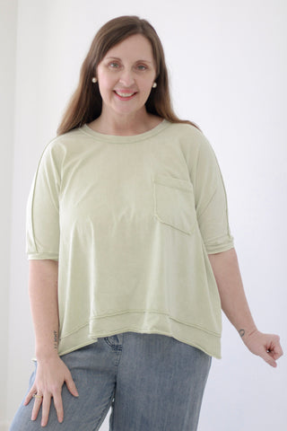 Lovely in Sage Pocket Tee