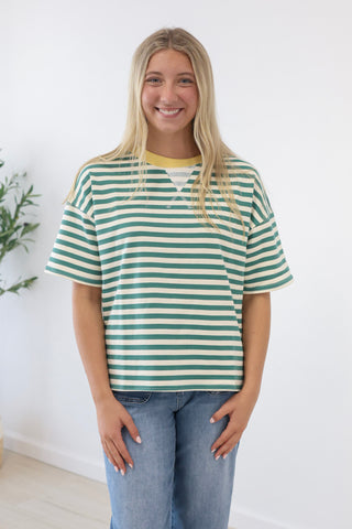 After Party Striped Top