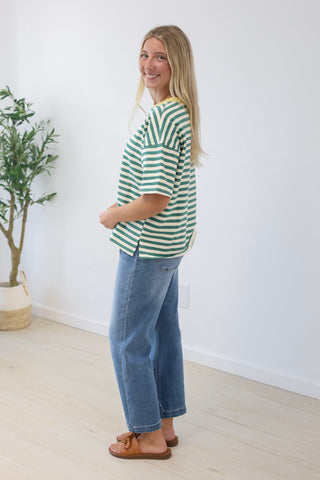 After Party Striped Top