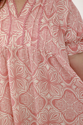 Pleased in Pink Midi Dress