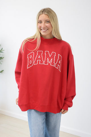 Winning Season Alabama Crimson Tide Mock Neck Pullover