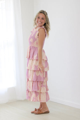 Fancy Free Floral Smocked Dress