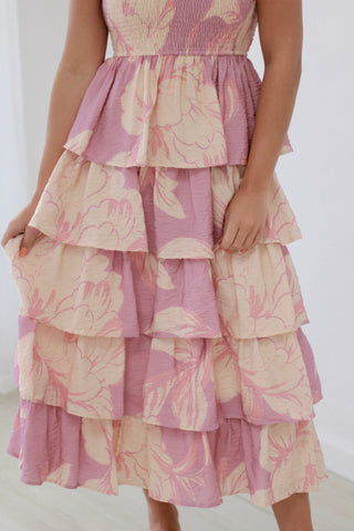 Fancy Free Floral Smocked Dress