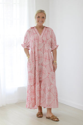 Pleased in Pink Midi Dress