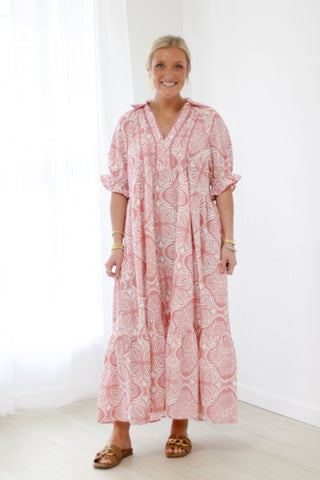 Pleased in Pink Midi Dress