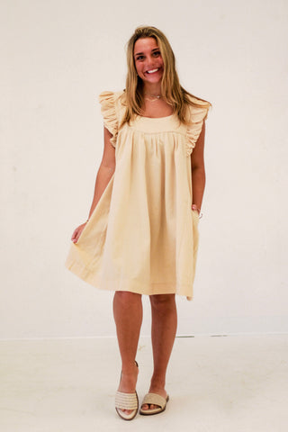 Party Pursuit Mini Dress in Vanilla