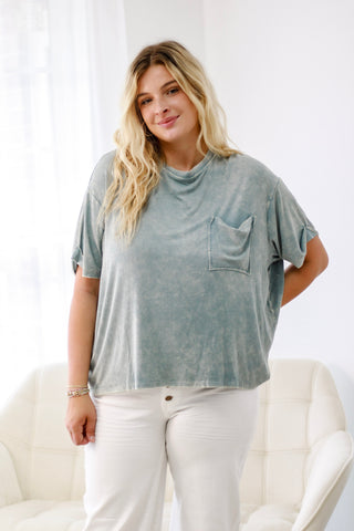 Day in The Life Top in Blue Grey