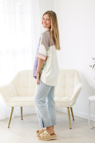 Patch Me In Floral Top