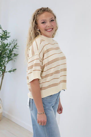 Feels Like Love Striped Sweater