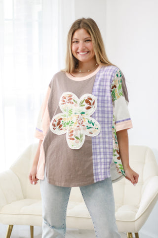 Patch Me In Floral Top