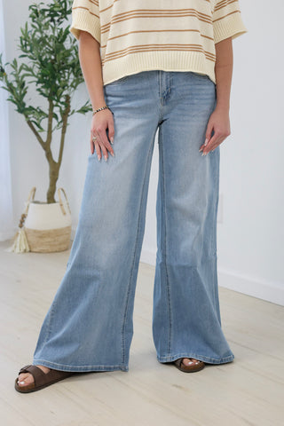 Make My Day Wide Leg Jeans by Mica