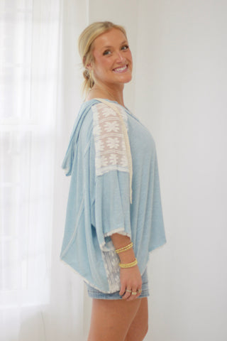 Vacation Days Top in Powder Blue