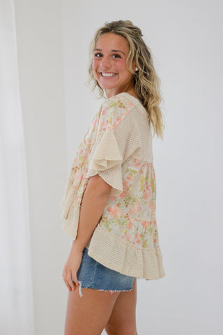 Whimsical Ways Top in Almond