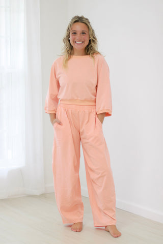 Settling In Apricot Pants