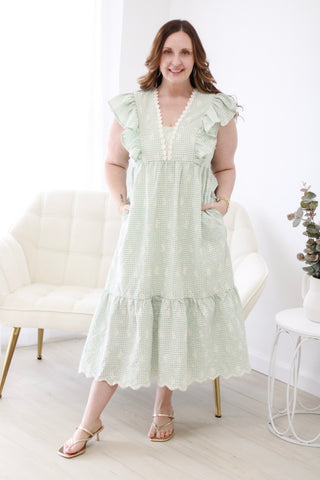 The Long Way Home Gingham Dress