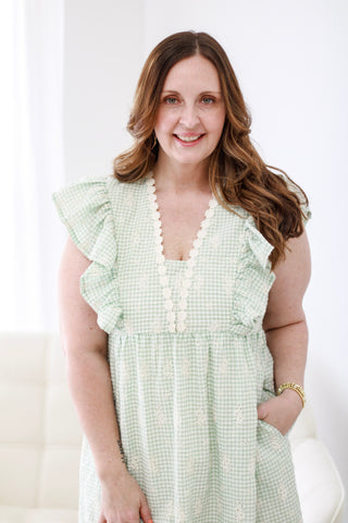 The Long Way Home Gingham Dress