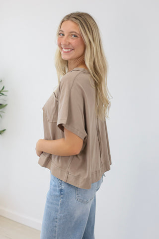 Casual Days Relaxed Tee in Cocoa