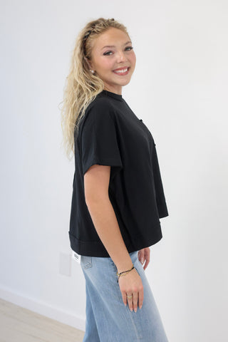 Casual Days Relaxed Tee in Black