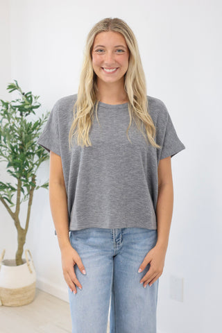 On The Road Again Tee in Gray