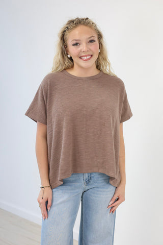 On The Road Again Tee in Cocoa