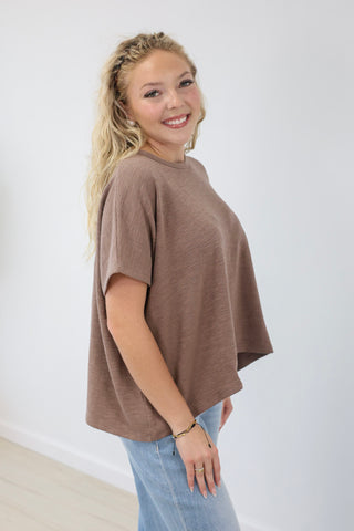 On The Road Again Tee in Cocoa