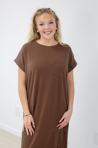 Casual Day Brown Dress