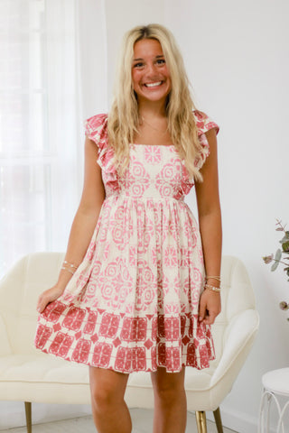 Dusky Sunset Floral Dress