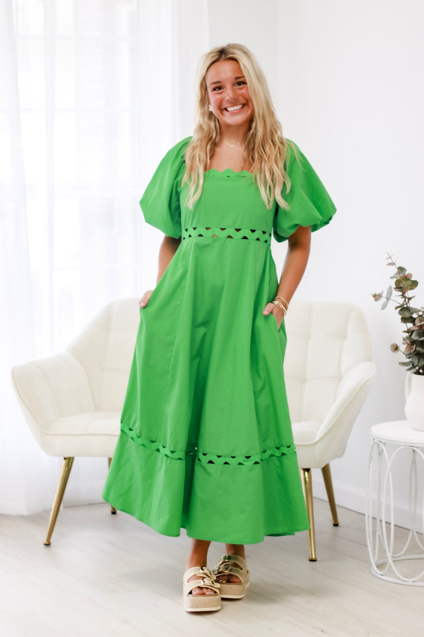 Charlotte Green Midi Dress Charlotte Green Midi Dress