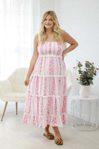 Dancing into Summer Floral Dress in Pink