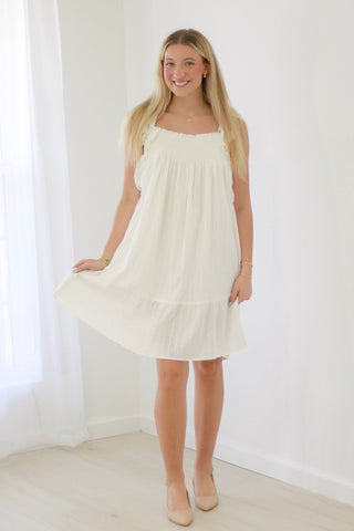 The Way You Move Dress in Soft White