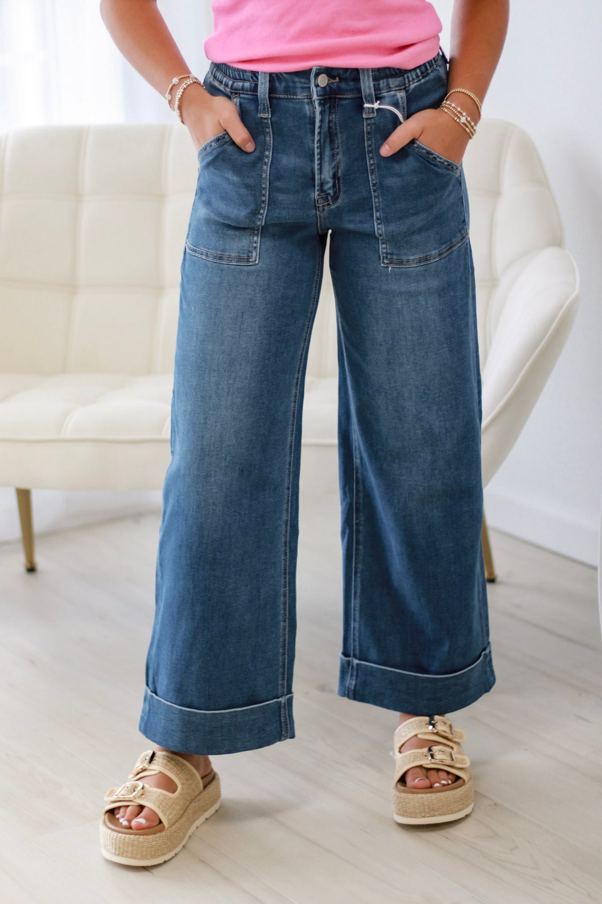 Long Time Coming Wide Leg Jeans by Lovervet