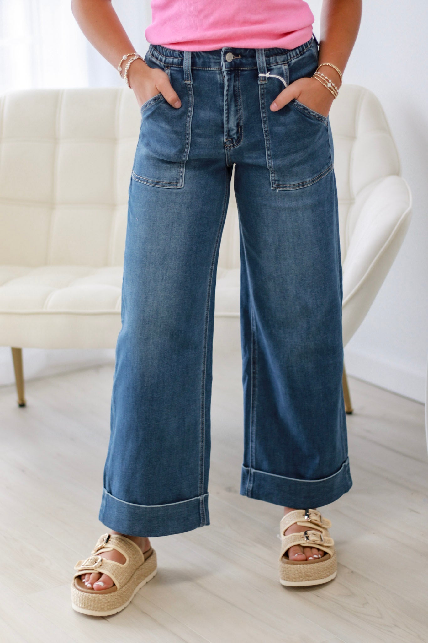 Long Time Coming Wide Leg Jeans by Lovervet
