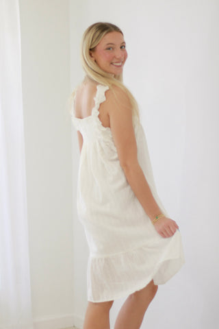 The Way You Move Dress in Soft White