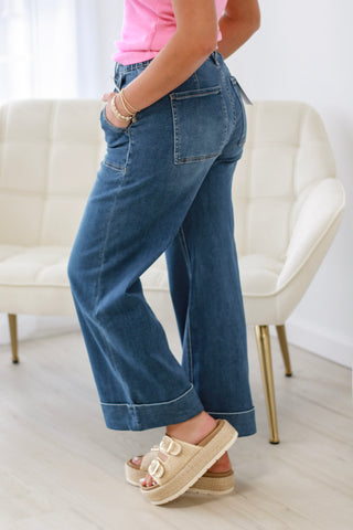 Long Time Coming Wide Leg Jeans by Lovervet