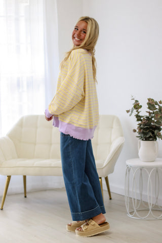 Summer Color Fun in Butter Yellow/Lavender