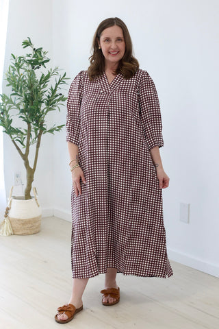 Lucky to Have You Gingham Dress