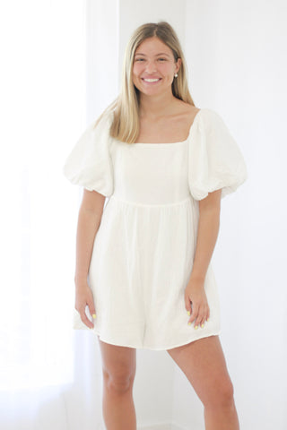 Wishing for the Best White Romper