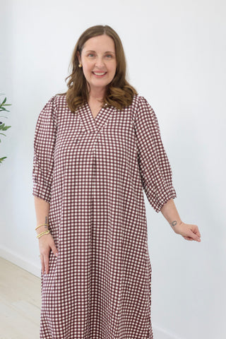 Lucky to Have You Gingham Dress
