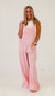 Perfectly Precious Pink Plaid Jumpsuit