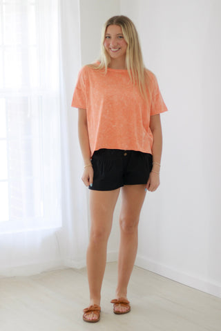 No Questions Asked Basic Tee in Orange