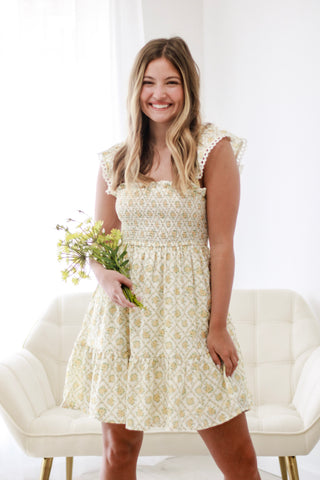 Running Through Wildflowers in Yellow